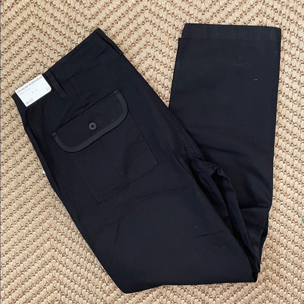 Adriano Goldschmied - NWT Lochlan Workwear Wide Legged Pants - Black - 36x32